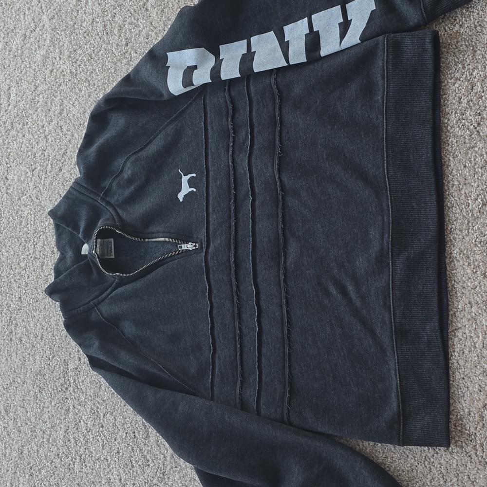 Pink by VS dark gray sweatshirt size M new